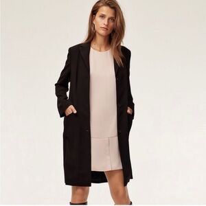 Aritzia Babaton Trent Long Blazer Jacket | Black | 0